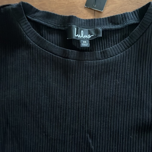NWT Lulus bodysuit half sleeve black size medium 🖤 - Picture 2 of 4